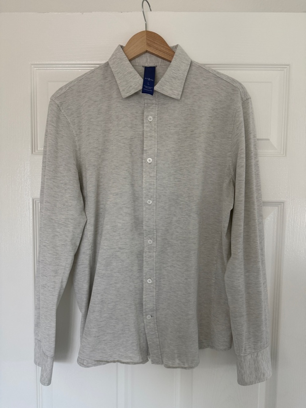 Kit and Ace Light Gray Men’s Long-Sleeve Button-Down Shirt